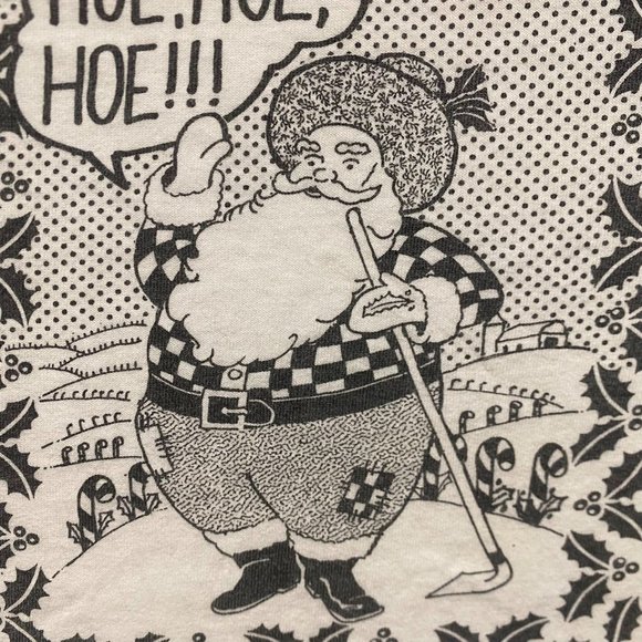 Vintage 90s Funny Santa Claus Shirt Farmer Single Stitch Tee - Picture 4 of 7